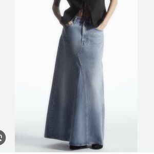 COS Blue Denim Maxi Skirt